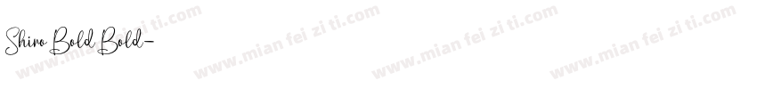 Shiro Bold Bold字体转换